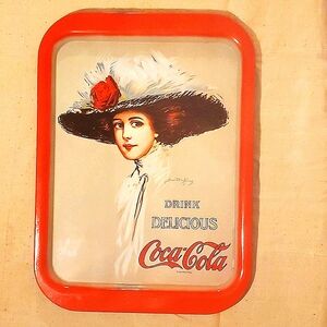 Coca Cola Metal Serving Tray w/1909 Hamilton King Coca Cola Girl
